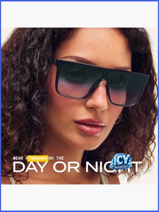 Oversized Shield Non-Polarized Sunglasses with UV Protection main image 4